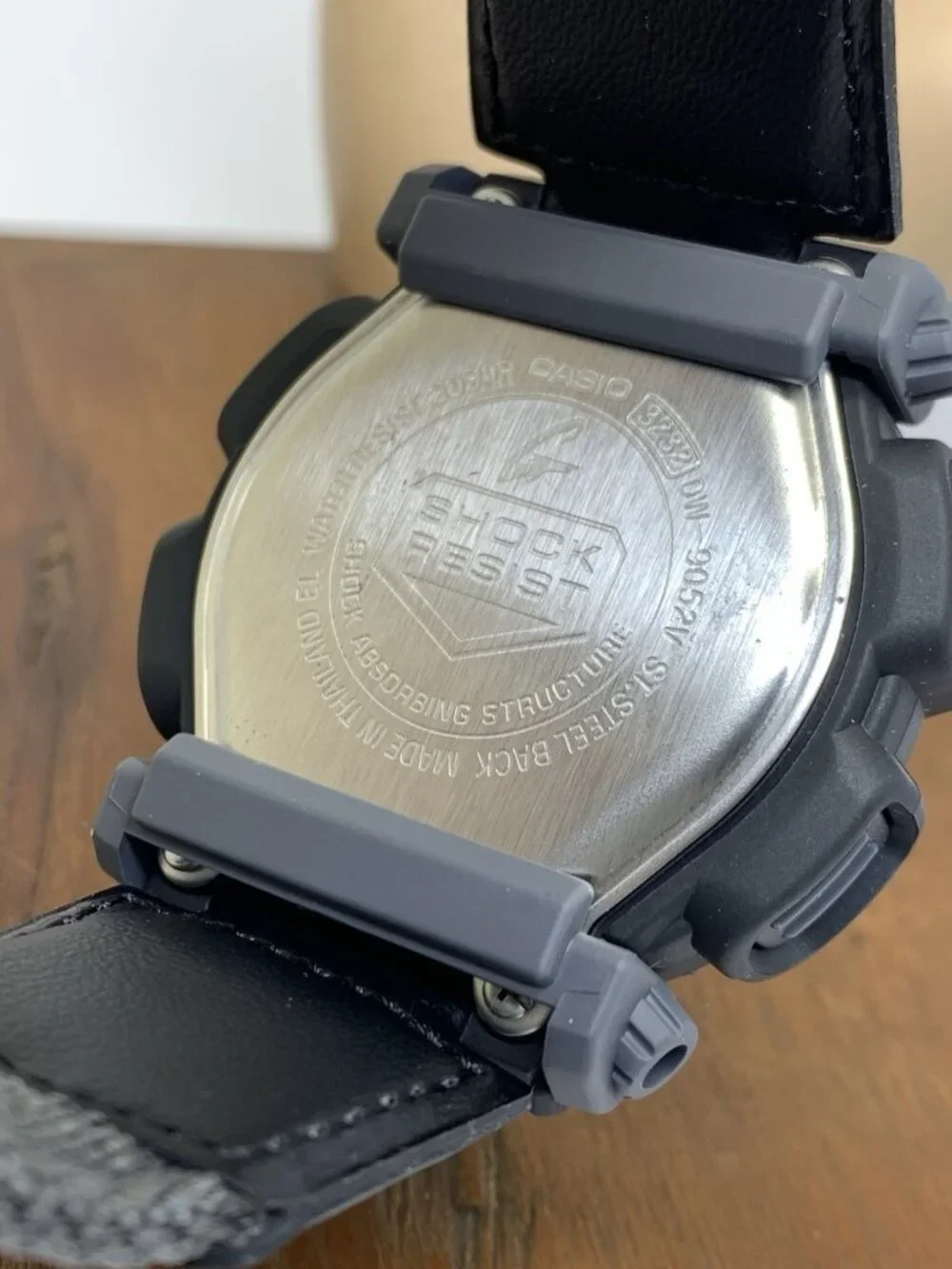 Casio Men's Watch G-Shock DW9052 Black Resin Gray Nylon Digital 44mm Sport 3232
